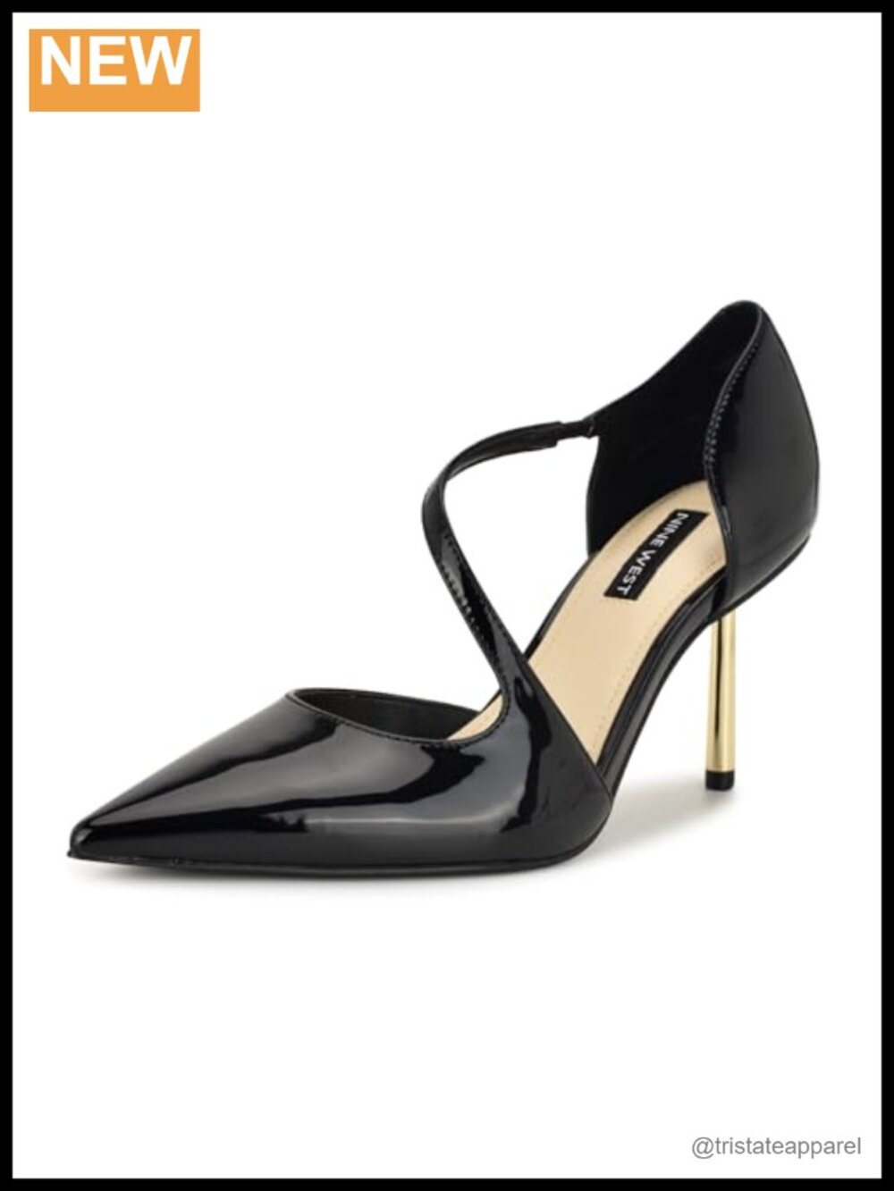 Faux Patent Leather Pointy Toe Stiletto Heel Dress Pumps